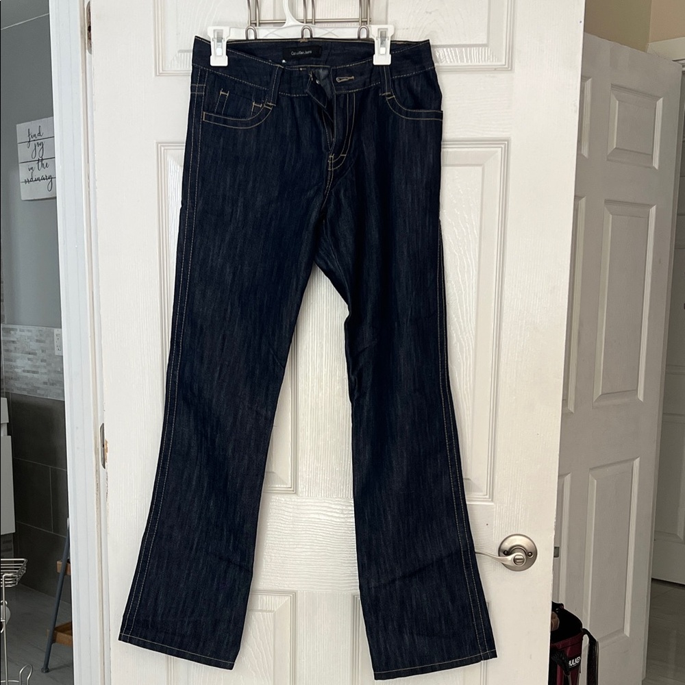 Calvin Klein Women's Dark Blue Wide Leg Pants